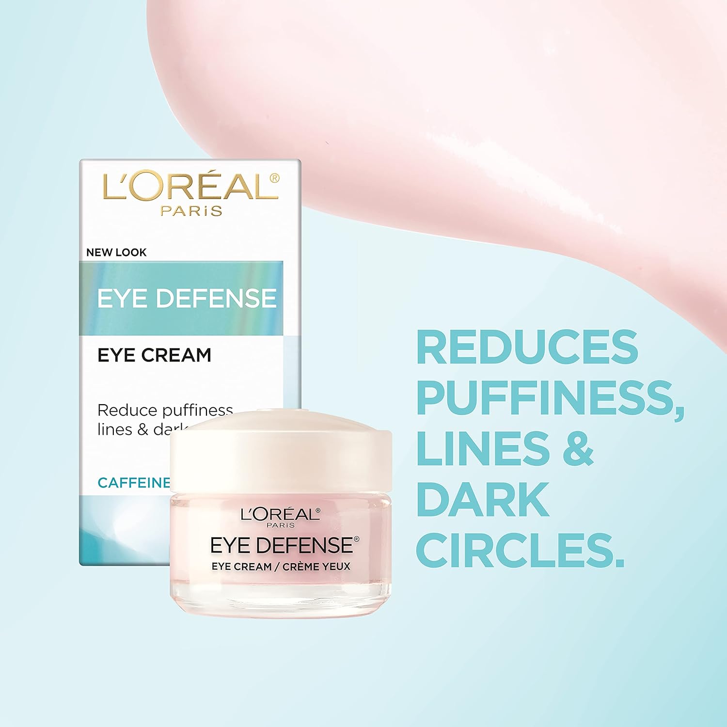 L'Oreal Paris Dermo-Expertise Eye Defense Eye Cream with Caffeine and Hyaluronic Acid 0.5 oz - Image 4