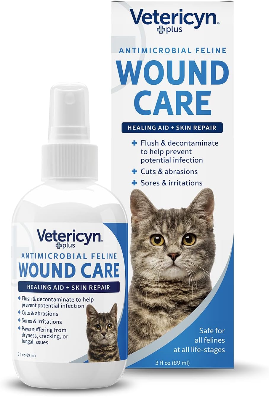 Vetericyn Plus Cat Wound Care Spray | Feline Healing Aid and Skin Repair for Wounds, Sores, and Abrasions, Provides Itch Relief for Cats Irritated Skin. 3 Ounces - Image 2