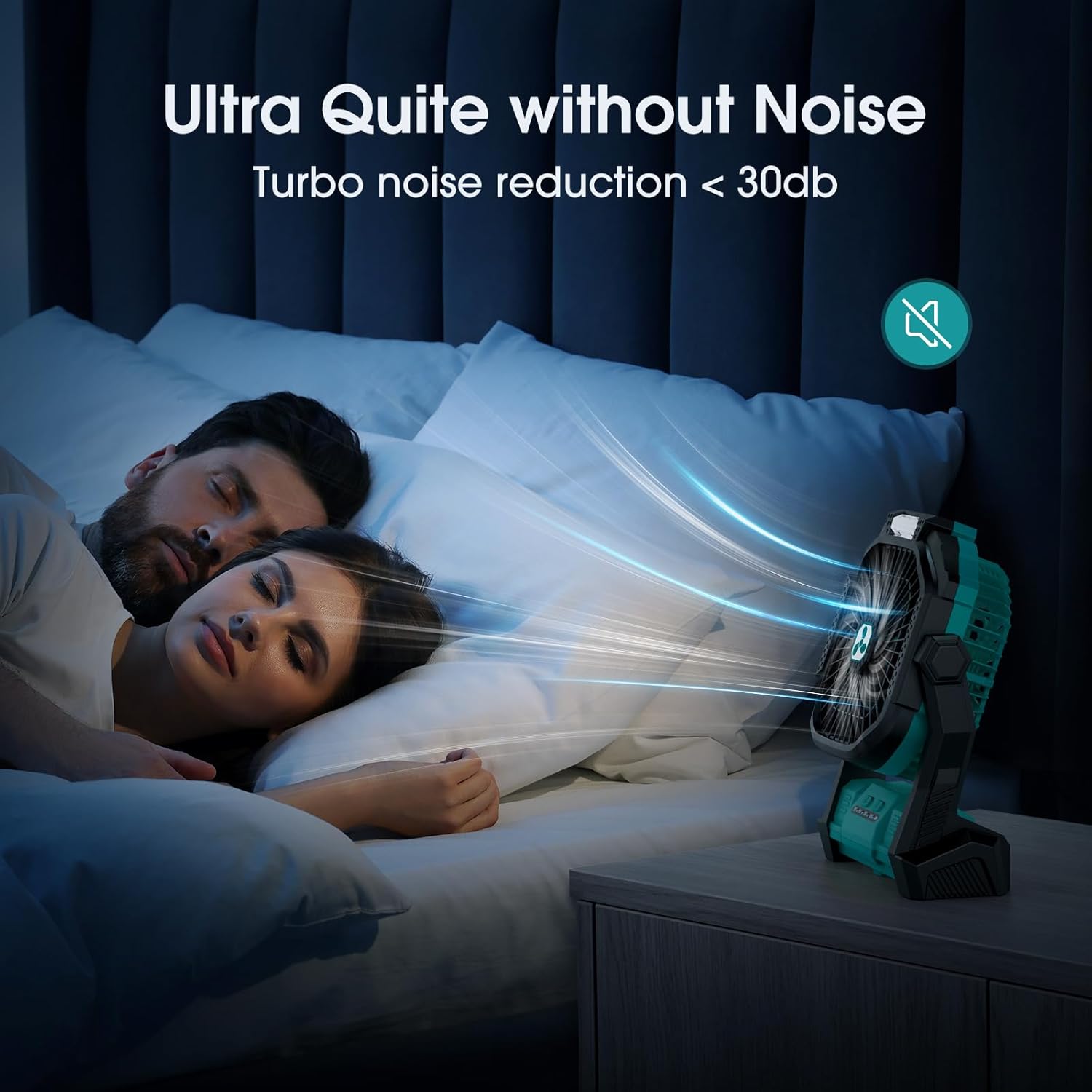 Portable Fan Rechargeable, 20000mAh Cordless Battery Powered Fan with LED Lantern, USB C Battery Operated for Travel Bedroom Home Camping Tent Office Beach Desk Fishing Table - Image 7