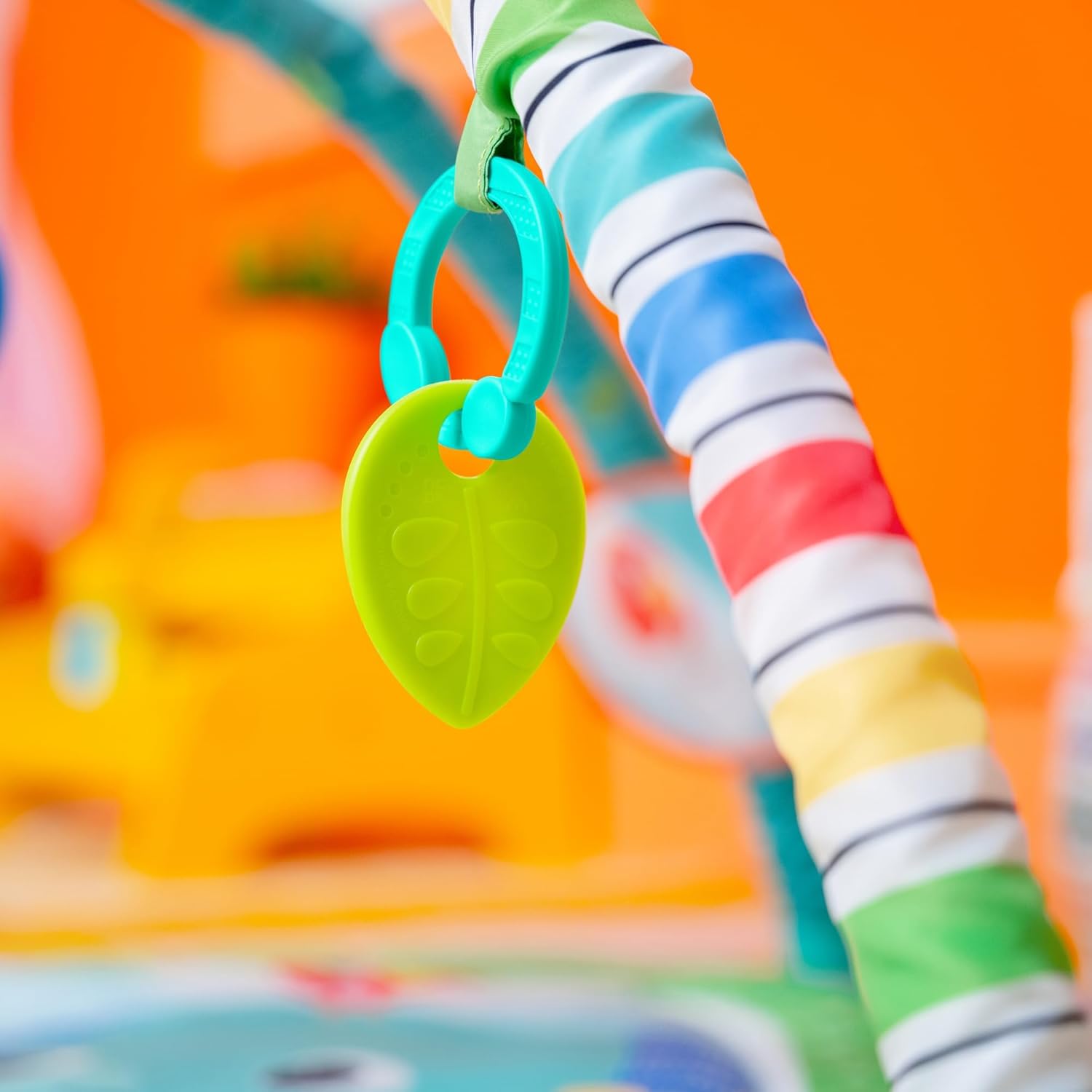 Bright Starts Wild Wiggles Baby Activity Gym & Play Mat with FoldingToy bar, Newborn and up - Green, 18.5” x 29.1” x 29.1” - Image 13