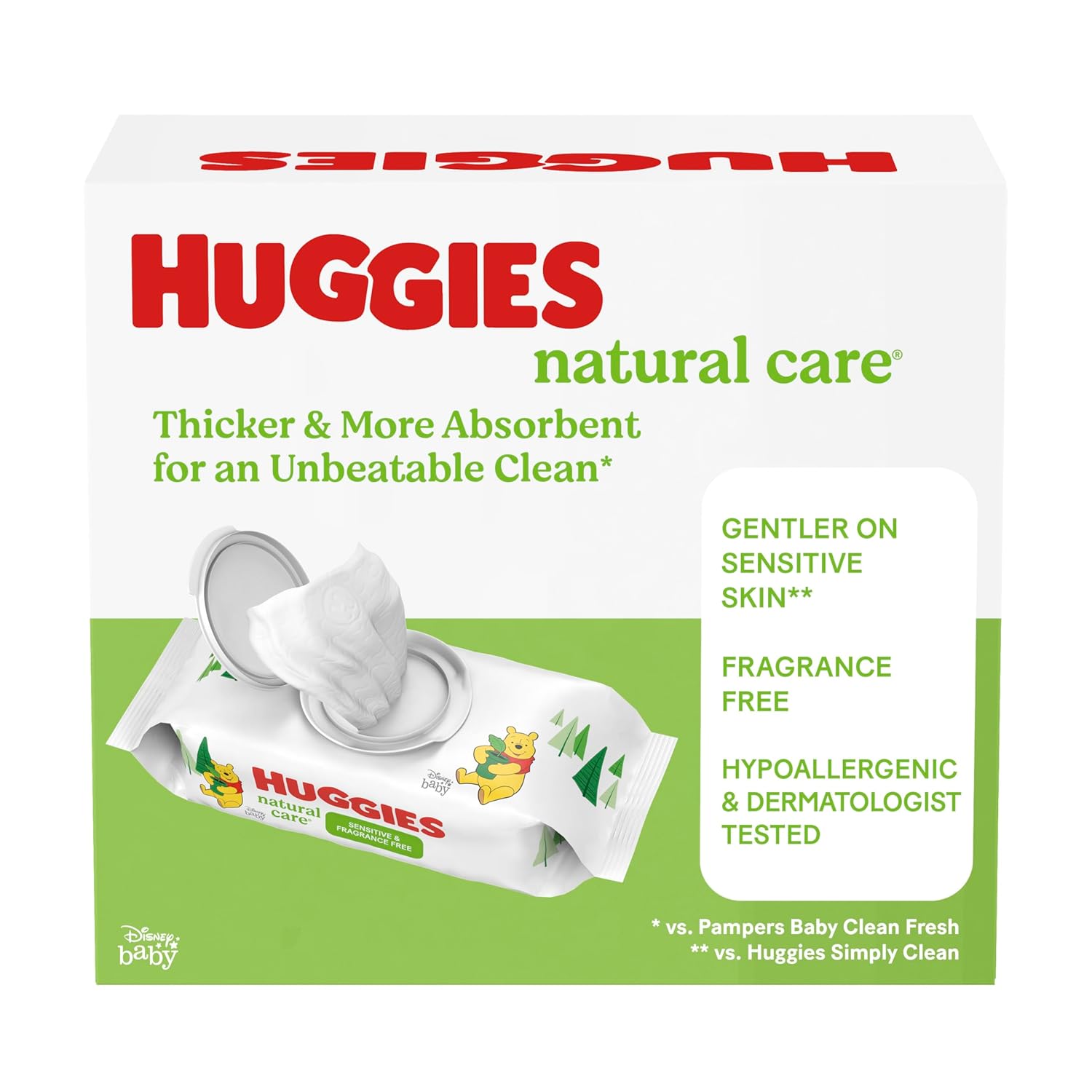 Huggies Natural Care Sensitive Baby Wipes, Unscented, Hypoallergenic, 6 Flip-Top Packs (288 Wipes Total) - Image 11