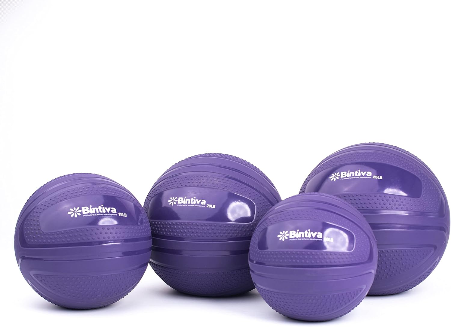 bintiva Non Bounce Slam Ball - Exercise Weighted Deadball for Workout and Fitness Routines - Medicine Dead Weight Ball - Image 8
