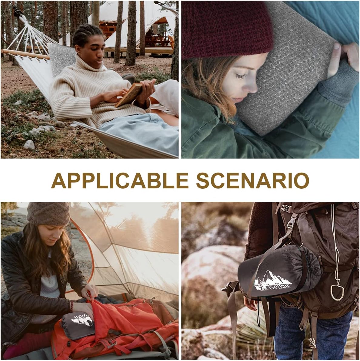 Ivellow Travel Pillow Compressible Camping Pillow for Sleeping Shredded Memory Foam Pillow Compact Firm Supportive Pillow for Adults Kids Outdoor Backpacking Hiking Essential Gear - Image 8