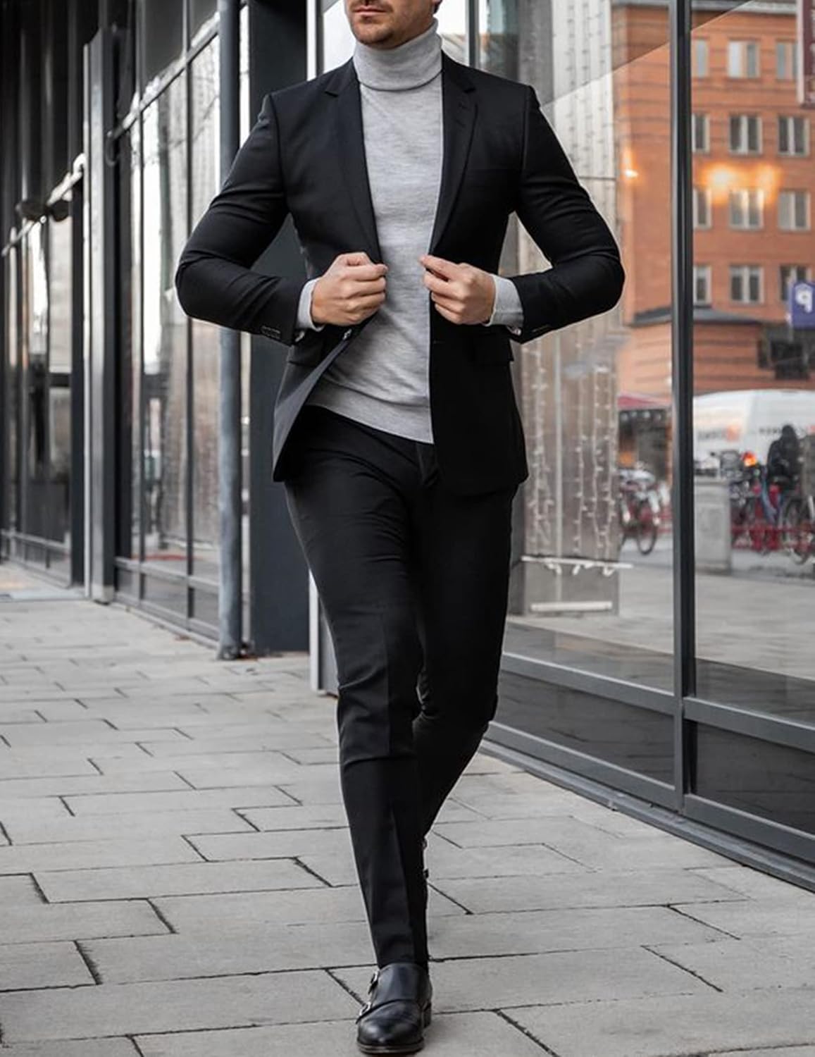 COOFANDY Mens Sport Coat Casual Blazer One Button Business Suit Jacket - Image 4