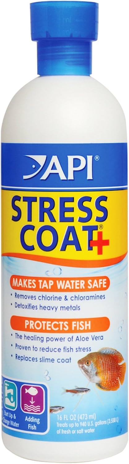 API STRESS COAT Aquarium Water Conditioner 16-Ounce Bottle - Image 2