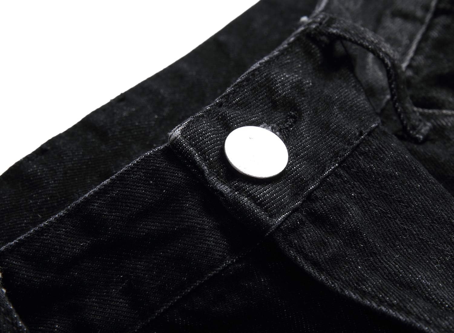 QIMYUM Mens Ripped Jeans, Distressed Destroyed Slim Fit Straight Leg Denim Pants - Image 6