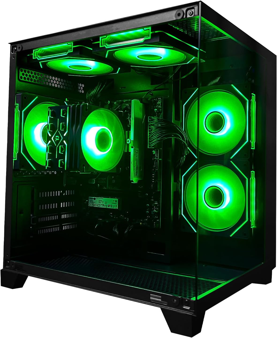PC Computer Desktop AMD Ryzen 7 5700G Up to 4.6GHz Prebuilt PC 16G RAM DDR4 1TB M.2 SSD ARGB Fan Gaming Computer Tower - Image 2