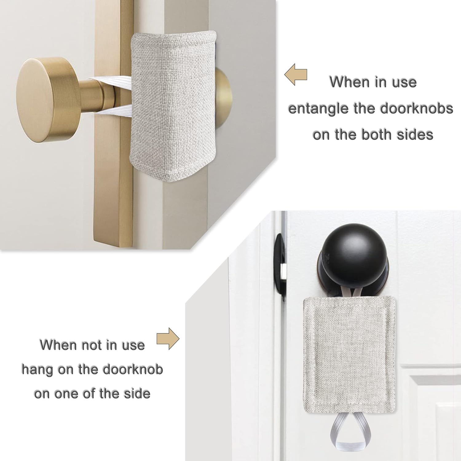 Door Silencer Quiet Door Closer Cushion, Padded Door Latch Cover for Nursery, Baby, Light Sleepers Noise Reduced Prevent from Locking for Toddler Safety - 4 x 3 inch, Natural Colored, Pack-3 - Image 4