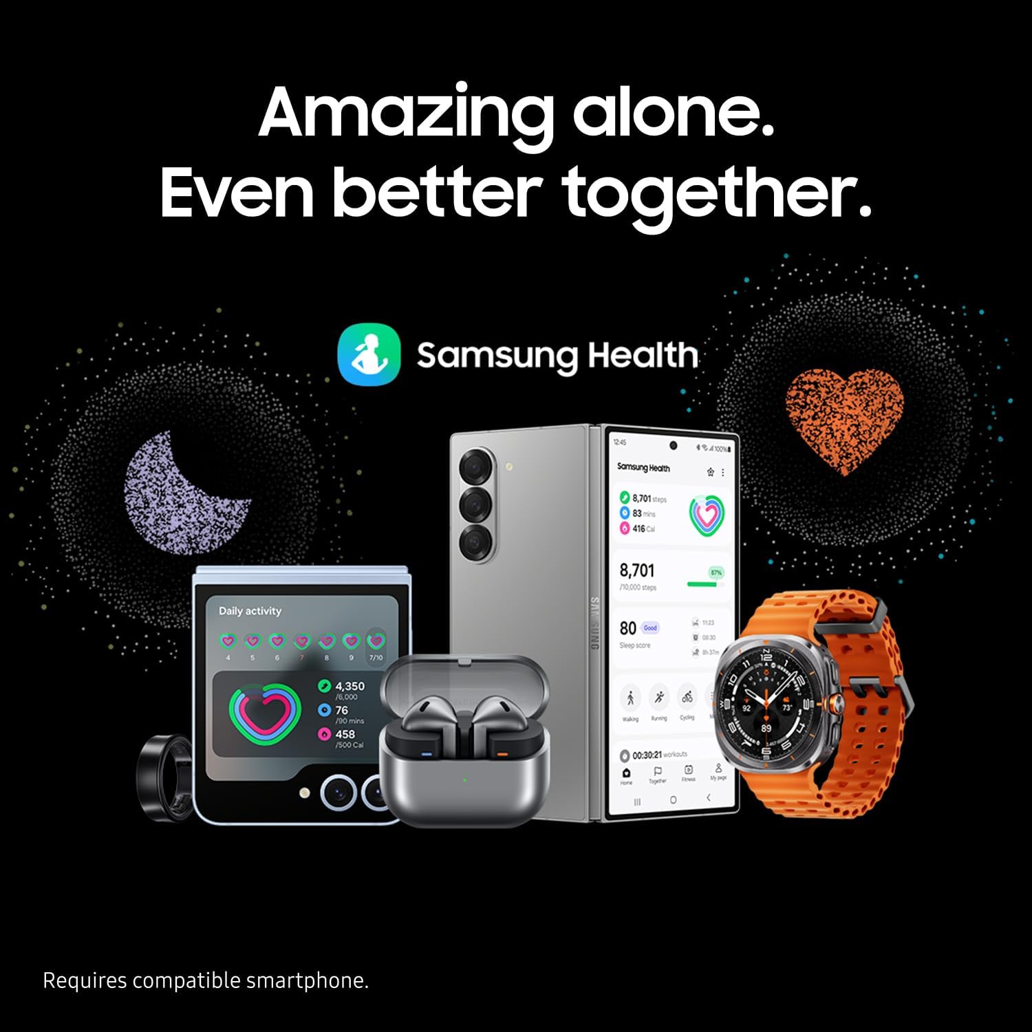 SAMSUNG Galaxy Watch Ultra 47mm LTE AI Smartwatch Bundle w/ 25W Power Adapter, Energy Score, Wellness Tips, Heart Rate Tracking, Sleep Monitor, Fitness Tracker, GPS, 2024,Titanium Silver - Image 9
