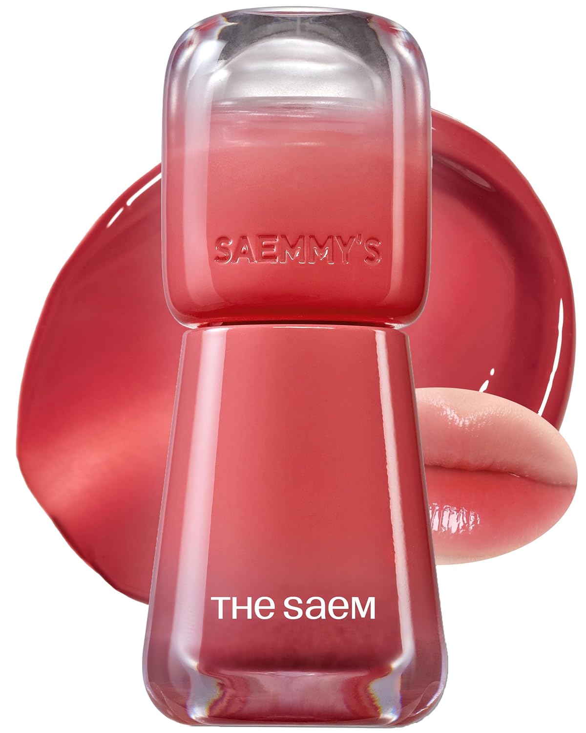 THESAEM Saemmy's Ade Shot Tint - Korean Lip Tint, Water Gel Lip Stain with Plump Glowy Moisturizing Finish, Buildable Radiant Gloss, Long-Lasting Comfort, 0.1 fl.oz. (05 Rose Hibiscus) - Image 2