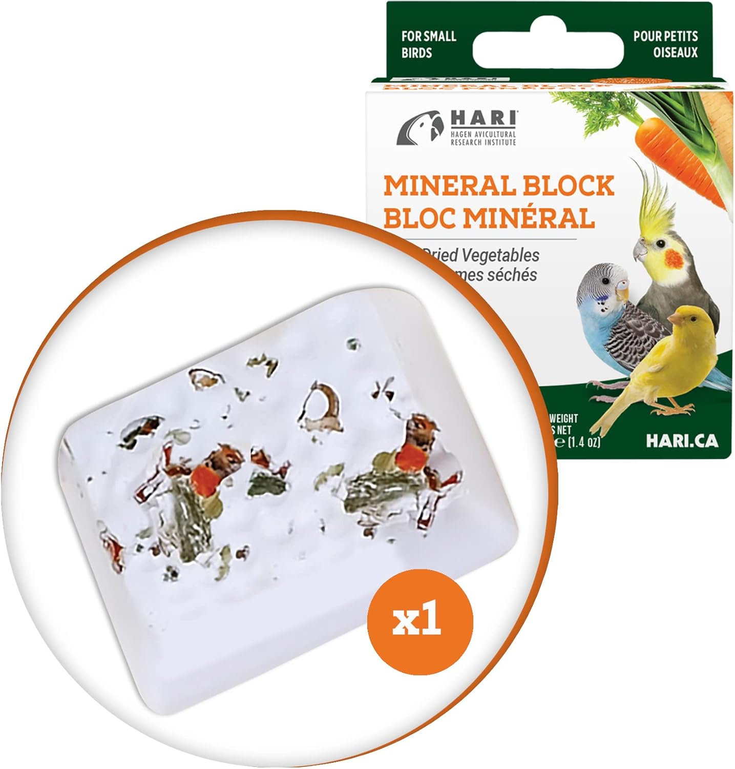 Mineral Block for Birds with Dried Vegetables, Calcium Supplement Bird Treat - Image 4
