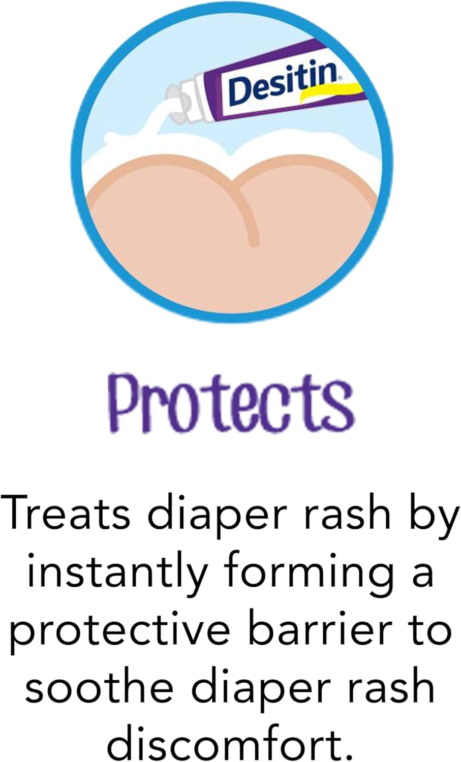 Desitin Maximum Strength Baby Diaper Rash Cream, 40% Zinc Oxide for Treatment, Relief & Prevention, Hypoallergenic, Phthalate- & Paraben-Free Paste, Protects Skin for 12 Hours, 4.8 oz - Image 6
