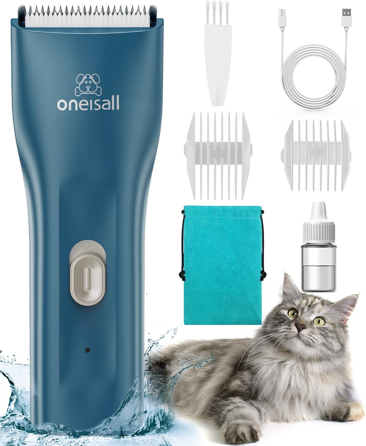 oneisall Pet Clipper for Cat Matted Hair, Pet Shaver for Cats Quiet Pet Hair Clippers Cordless Cat Clippers for Matted Hair Cat Clippers for Long Hair(Standard Blade) - Image 2