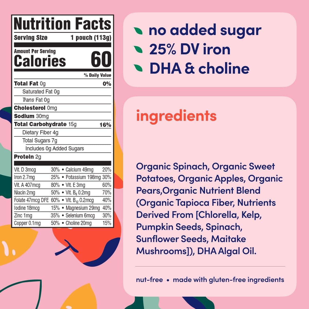 Cerebelly Baby Food Pouches Variety Pack – Organic Veggie Purees for Toddlers | No Added Sugar, Fiber, Non-GMO | Blended Toddler Pouches | 4 Ounce BPA-Free Pouch | 4 Flavors | 8 Count - Image 6