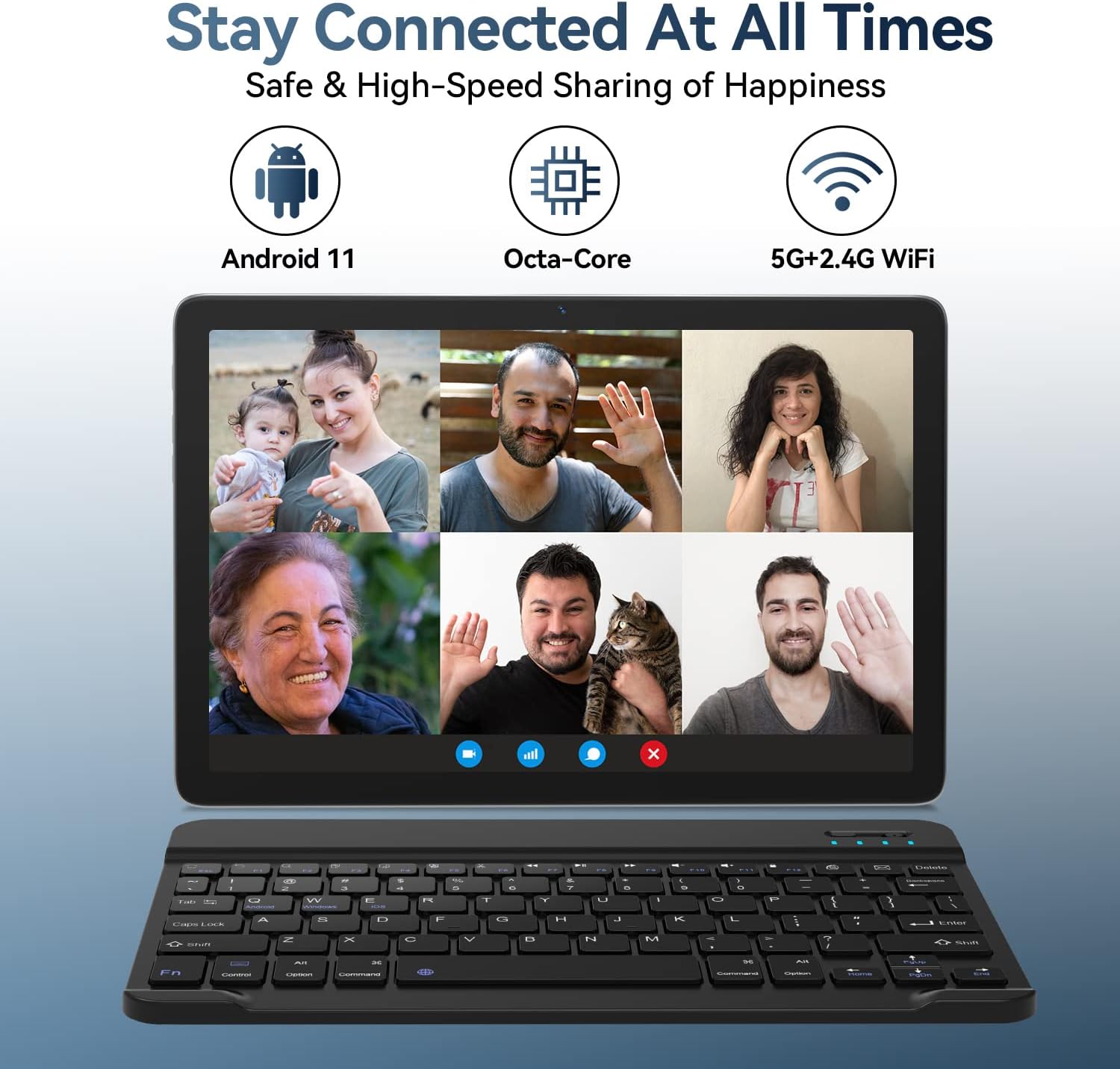 Tablet 2025 Latest Android Tablet 10 inch, Octa-Core 5G WiFi Tablet with Keyboard, 128GB + 8GB + 1TB Expandable Storage, Large Touch-Screen Tablet, 13MP Dual Camera/Bluetooth/GPS/HD Display/Mouse/Case - Image 5