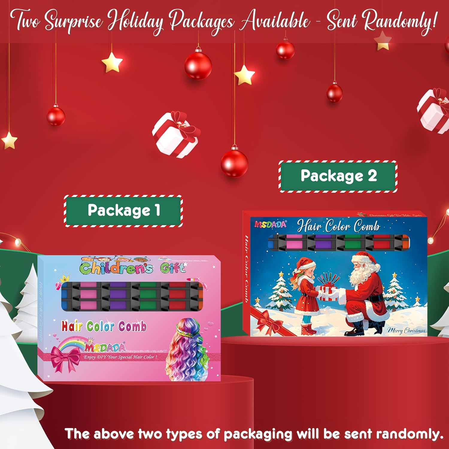 New Hair Chalk Comb Temporary Hair Color Dye for Girls Kids, Washable Hair Chalk for Girls Age 4 5 6 7 8 9 10-12 Birthday Christmas New Year Cosplay Hair DIY Party - Image 3