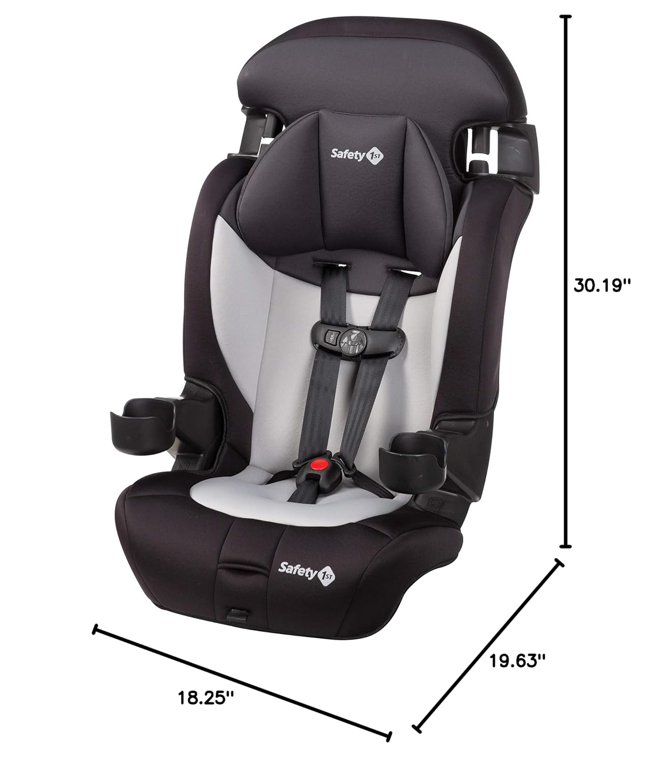 Safety 1st Grand 2-in-1 Booster Car Seat, Forward Facing Car Seat with Harness, High Back Booster Seat for Car, 30-65 Pounds and Belt-Positioning Booster, Car Seats, 40-100 Pounds, Black Sparrow - Image 16