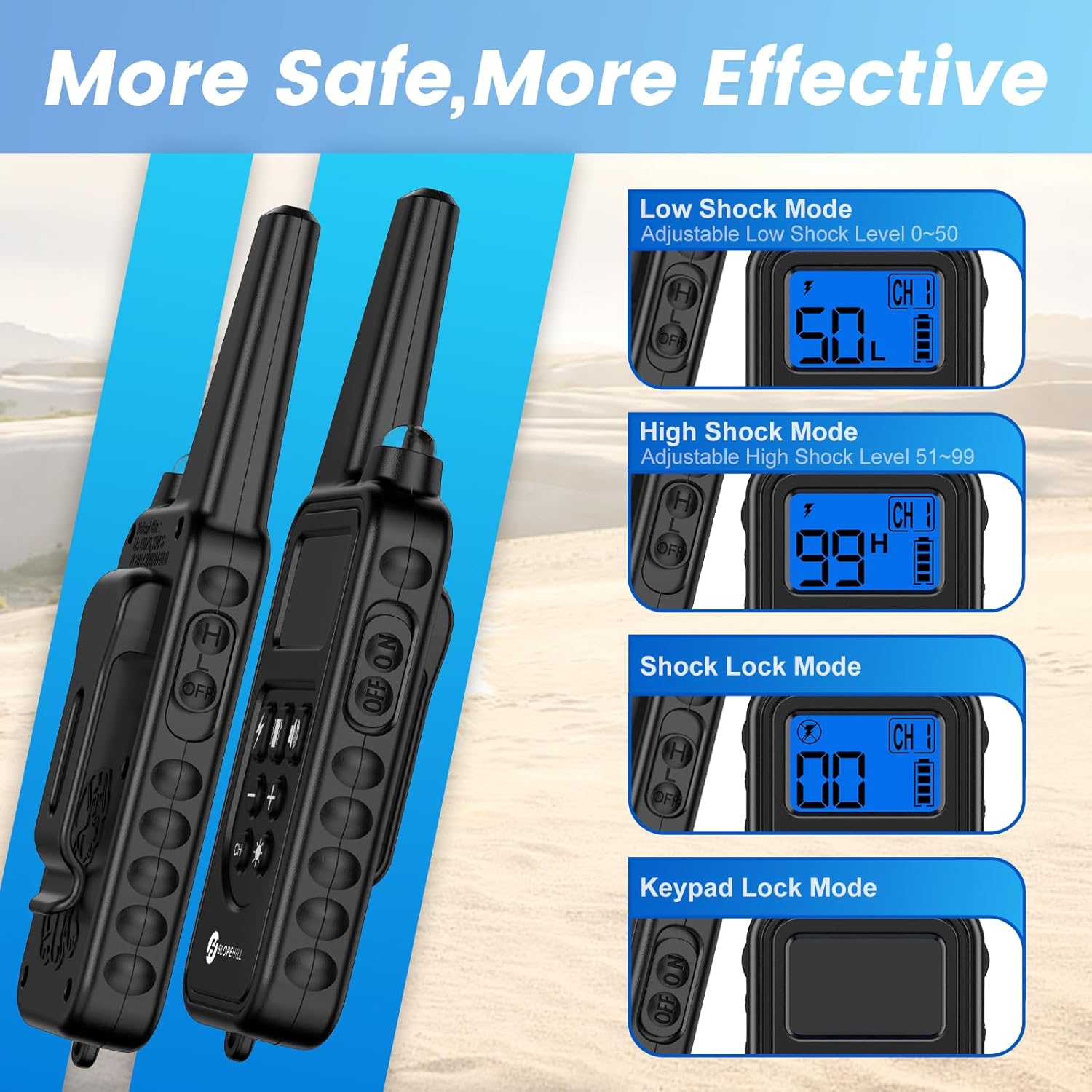 Dog Training Collar with 7 Training Modes, 2600Ft Remote Electronic Dog Shock Collar, Electric Shock Collar for Small Medium Large Dogs (Green) - Image 5