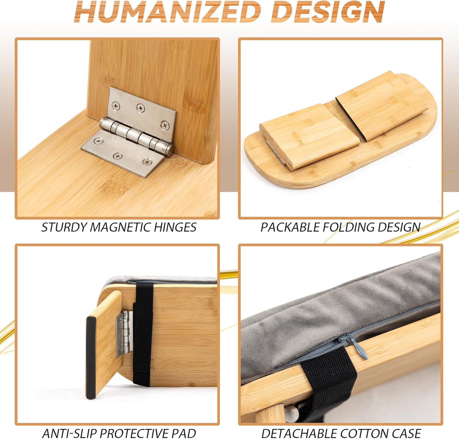 Meditation Bench, Bamboo Meditation Stool, Folding Kneeling Meditation Bench, Seiza Prayer Bench, Prayer Bench with Meditation Cushion, Kneeling Stool - Image 8