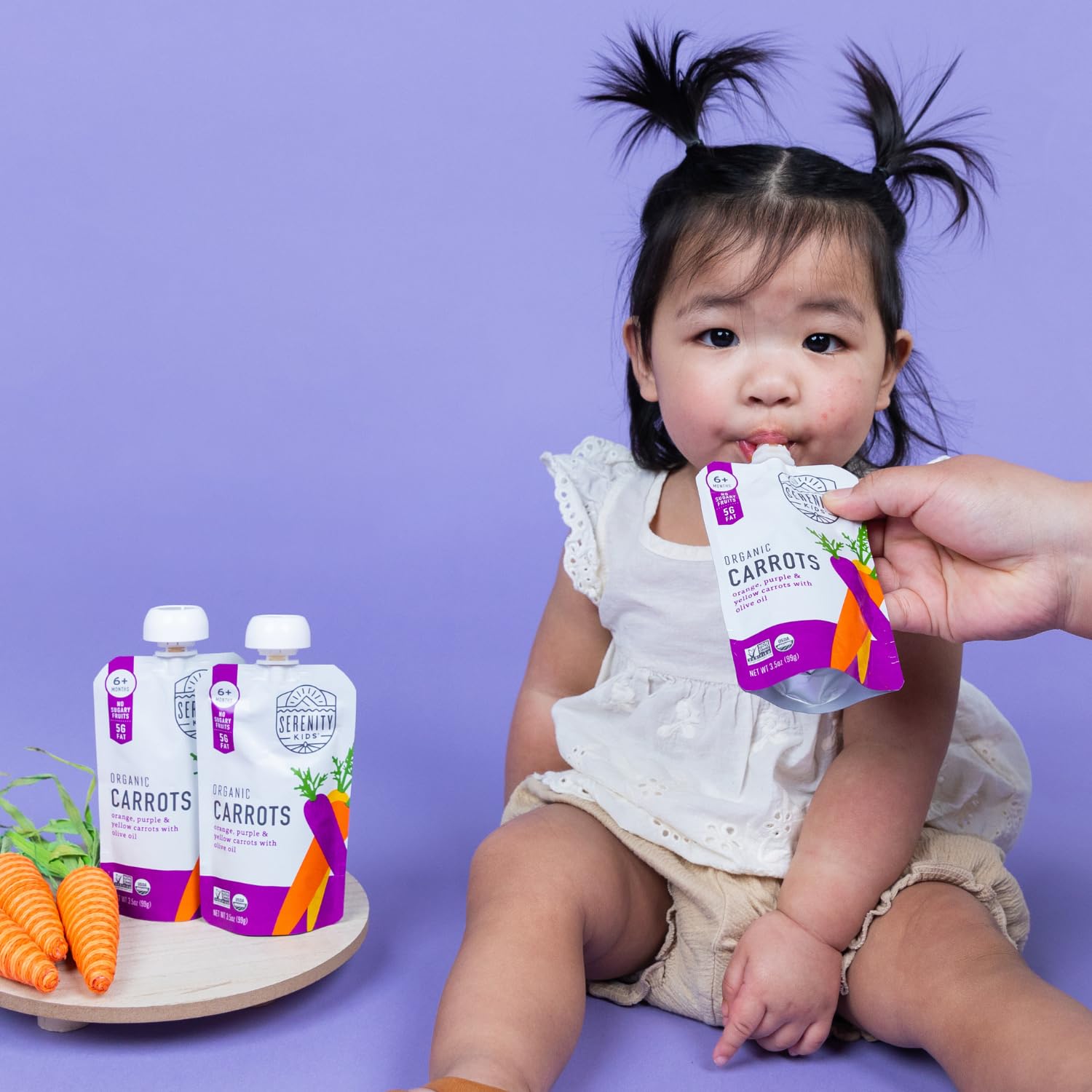 Serenity Kids 6+ Months Certified Organic Baby Food Pouches Veggie Puree - No Sugary Fruits/Added Sugar - 3.5 Oz BPA & Allergen-Free Packaging - Garden Variety Pack - 6 Count Veggie Puree Pouches - Image 9