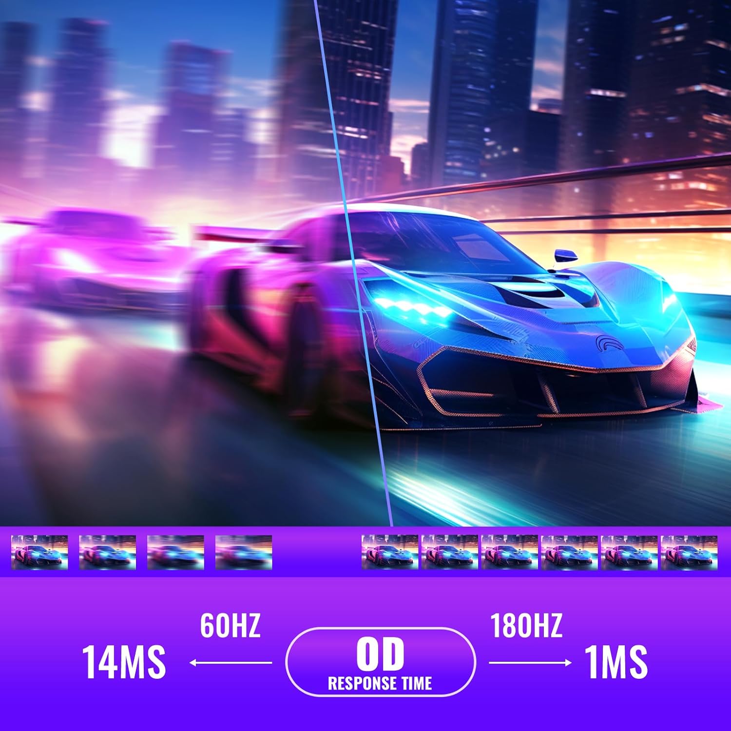 SANSUI 24 Inch Gaming Monitor 180Hz, Computer Monitor with Speakers 1*DP 2*HDMI Ports, FHD 1080P 110% sRGB VESA Support Eye Cares (One HDMI Cable Included ES-G24F4S) - Image 5