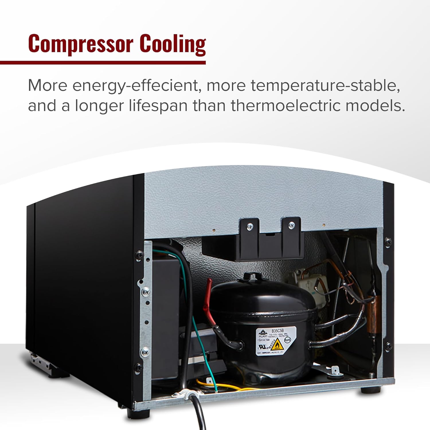 Wine Enthusiast 24-Bottle Compressor Wine Cooler with Upright Bottle Storage - Freestanding Wine Refrigerator with Digital Touchscreen and LED Temperature Display - Image 7