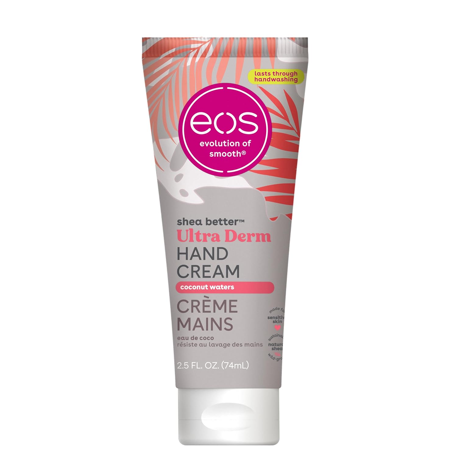 eos Shea Better Hand Cream - Coconut, Natural Shea Butter Hand Lotion and Skin Care, 24 Hour Hydration with Shea Butter & Oil, 2.5 oz, Packaging May Vary - Image 2