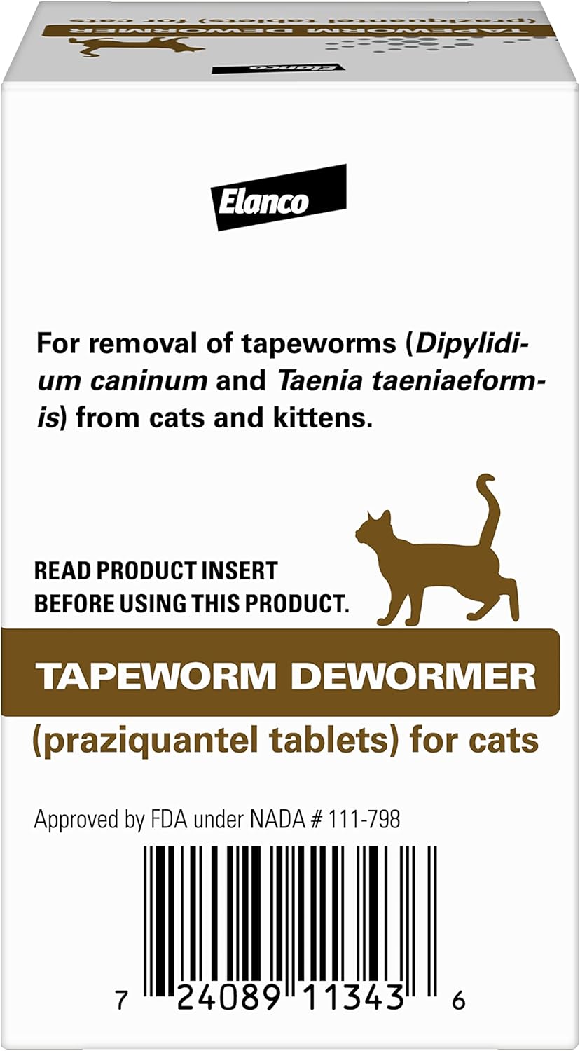 Elanco Tapeworm Dewormer (praziquantel tablets) for Cats and Kittens 6 Weeks and Older, 3-count - Image 3