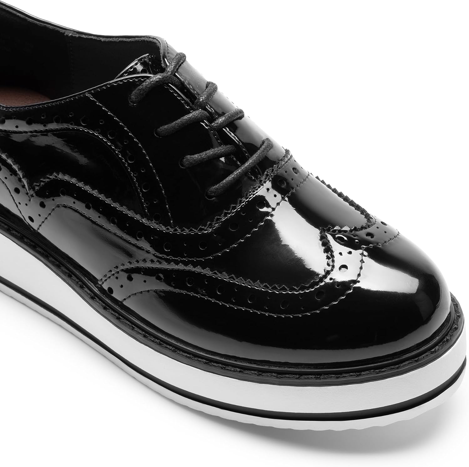 DREAM PAIRS Women's Platform Oxfords Lace-up Wingtips Round Toe Dress Shoes - Image 6