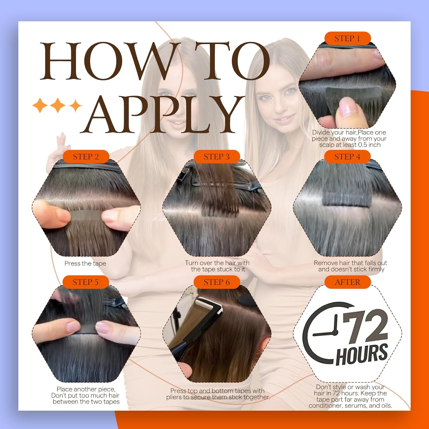 Full Shine Real Human Hair Tape in Extensions Black 24Inch Double Sided for Skin Weft Tape in Hair Extensions 20Pcs 50Gram Color 1 Jet Black Seamless Hair Extensions Real Human Hair Straight - Image 6