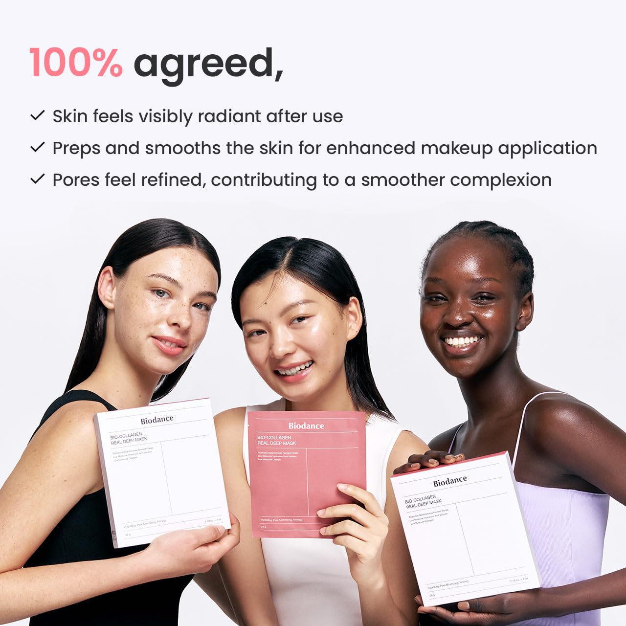 BIODANCE Bio-Collagen Real Deep Mask, Hydrating Overnight Hydrogel Mask, Pore Minimizing, Elasticity Improvement, 34g x4ea - Image 8