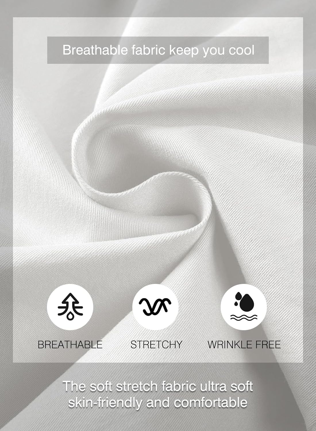 JMIERR Mens Casual Shorts - Cotton Drawstring Summer Beach Stretch Twill Chino Golf Shorts - Image 5