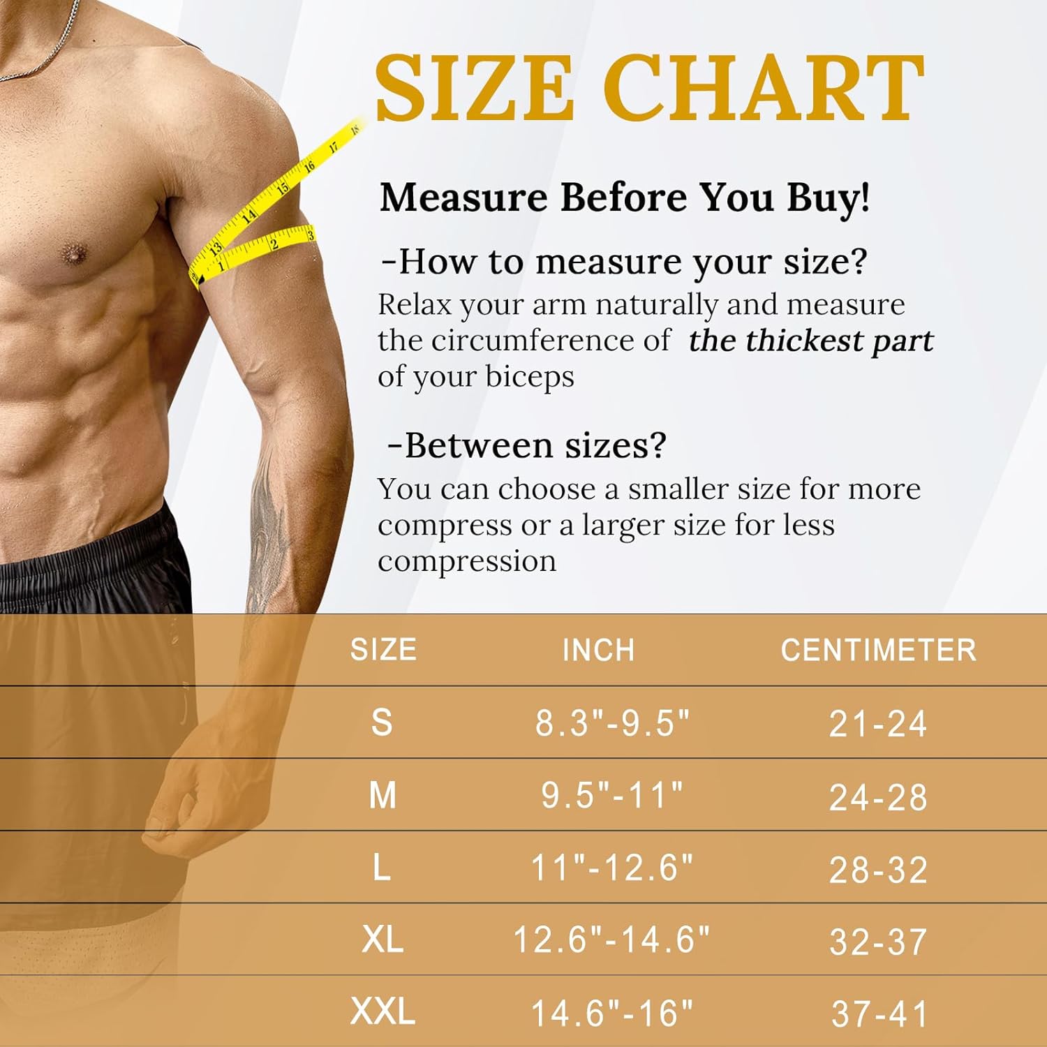 Copper Bicep Tendonitis Brace, Bicep Compression Sleeve for Pain Relief, Upper Arm Brace for Men and Women Muscle Strains Tear Injury (Copper, Large) - Image 6