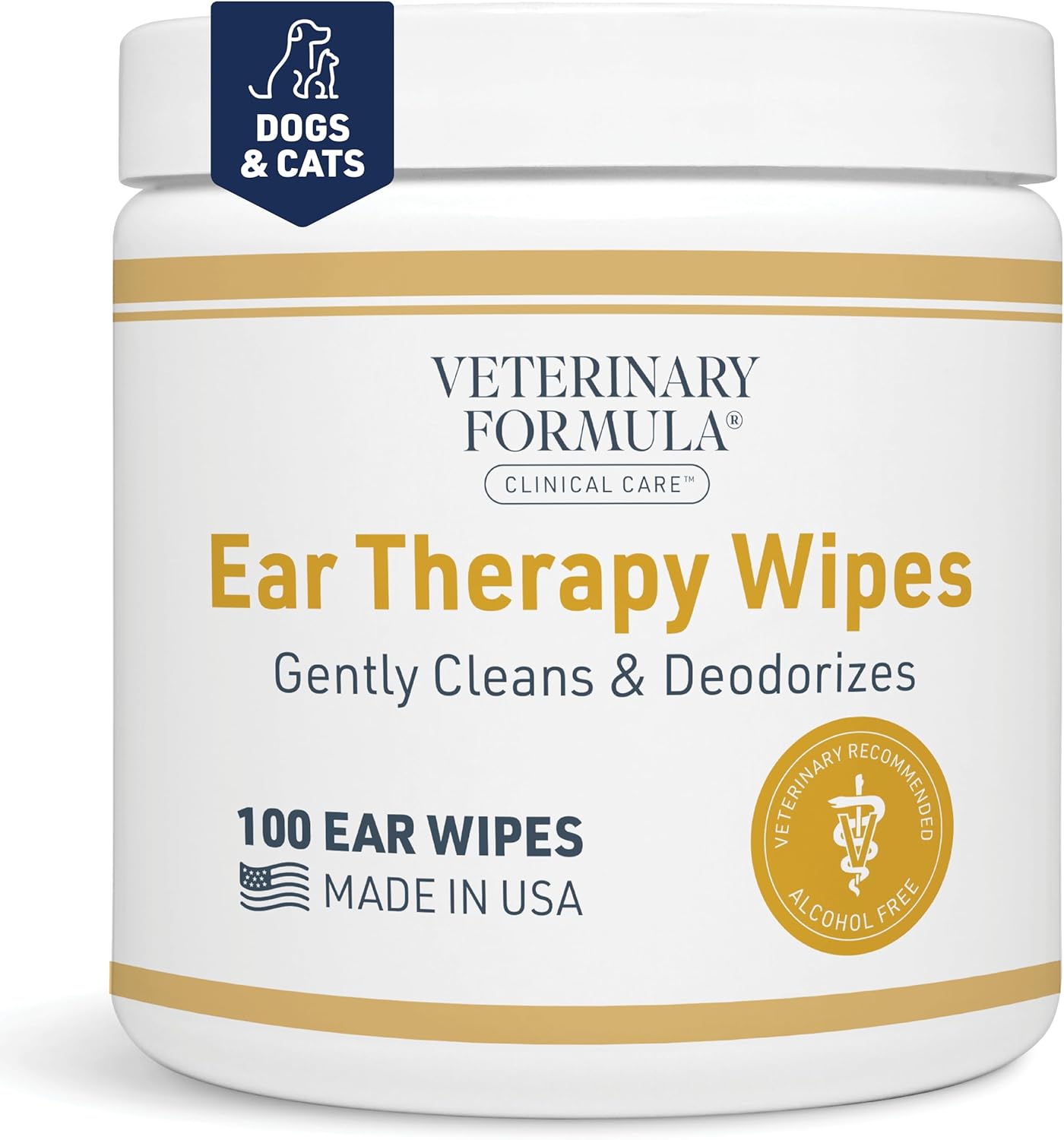 Veterinary Formula Clinical Care Ear Therapy Wipes, 100ct – Cat and Dog Ear Cleaner – Help Relieve Itchy Ears Quickly & Effectively Remove Dirt, Debris, and Foul Odor - Image 2