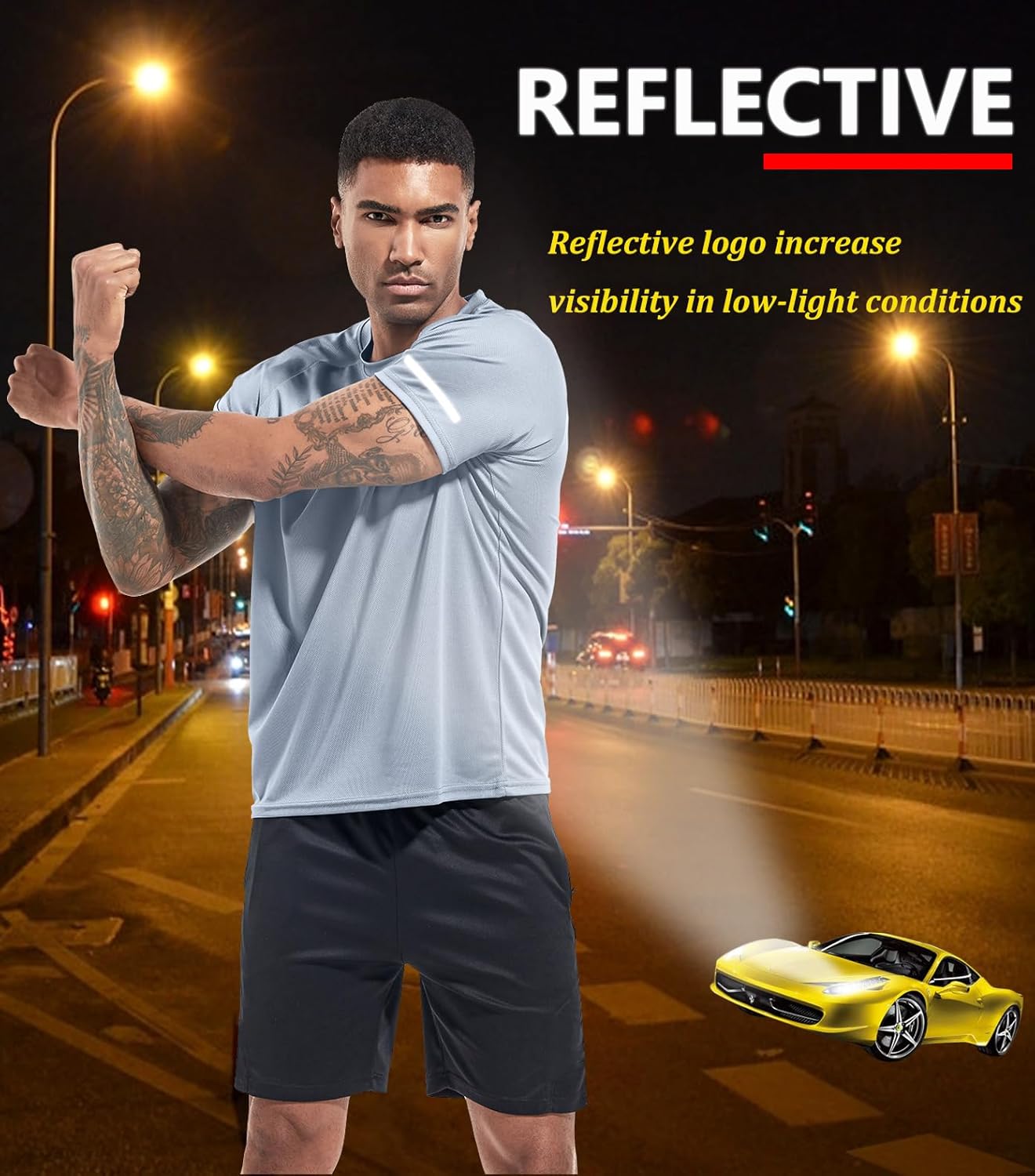 Boyzn 1 or 3 Pack Men's Workout Running Shirts, Dry Fit Moisture Wicking T-Shirts, Sports Gym Athletic Short Sleeve Shirts - Image 5