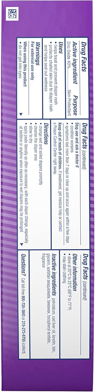 Desitin Maximum Strength Baby Diaper Rash Cream, 40% Zinc Oxide for Treatment, Relief & Prevention, Hypoallergenic, Phthalate- & Paraben-Free Paste, Protects Skin for 12 Hours, 4.8 oz - Image 9