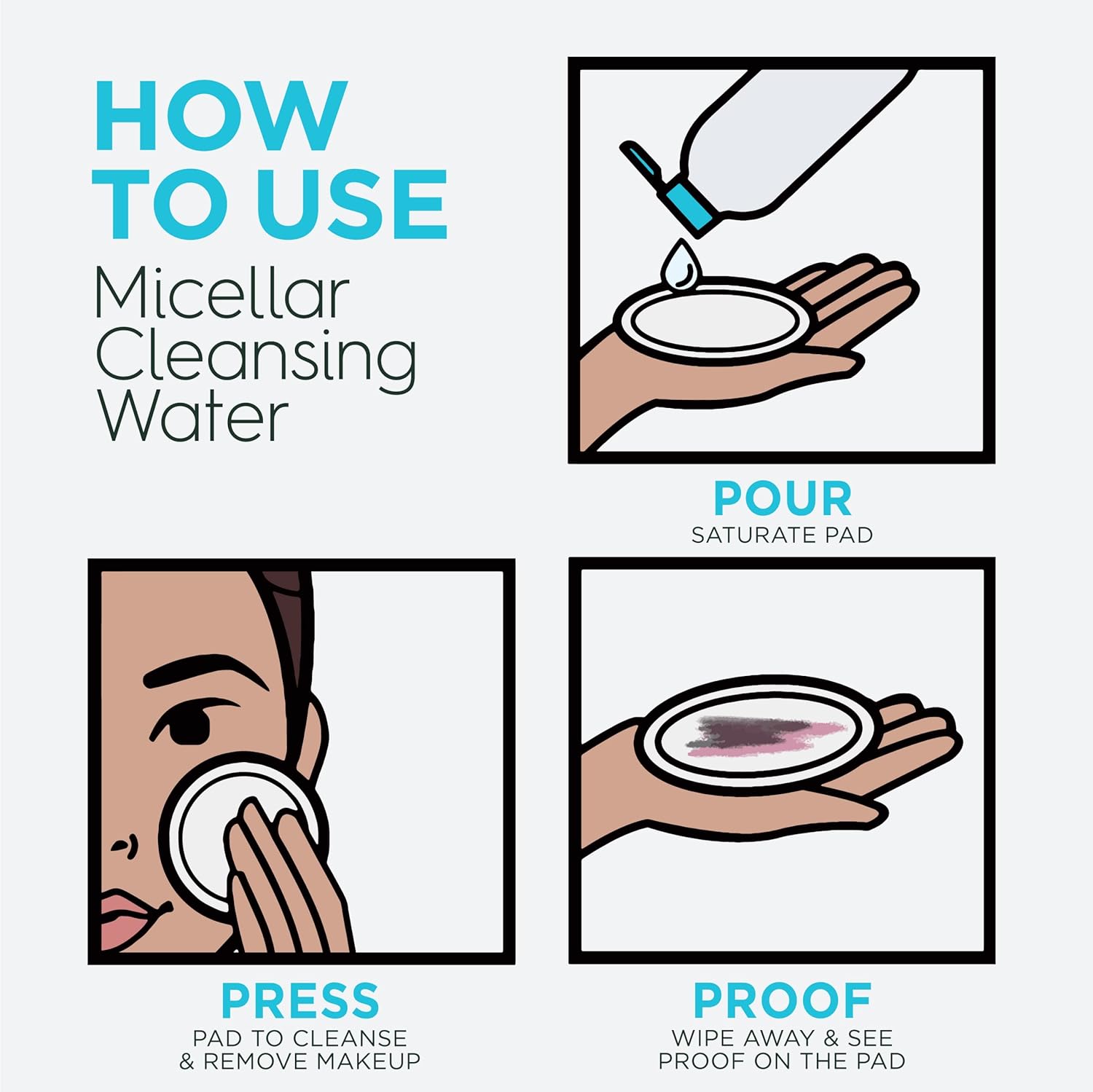 Garnier Micellar Water For Waterproof Makeup, Hydrating Facial Cleanser & Makeup Remover, Suitable for Sensitive Skin, Vegan, Cruelty Free, 13.5 Fl Oz (400mL), 1 Count - Image 9