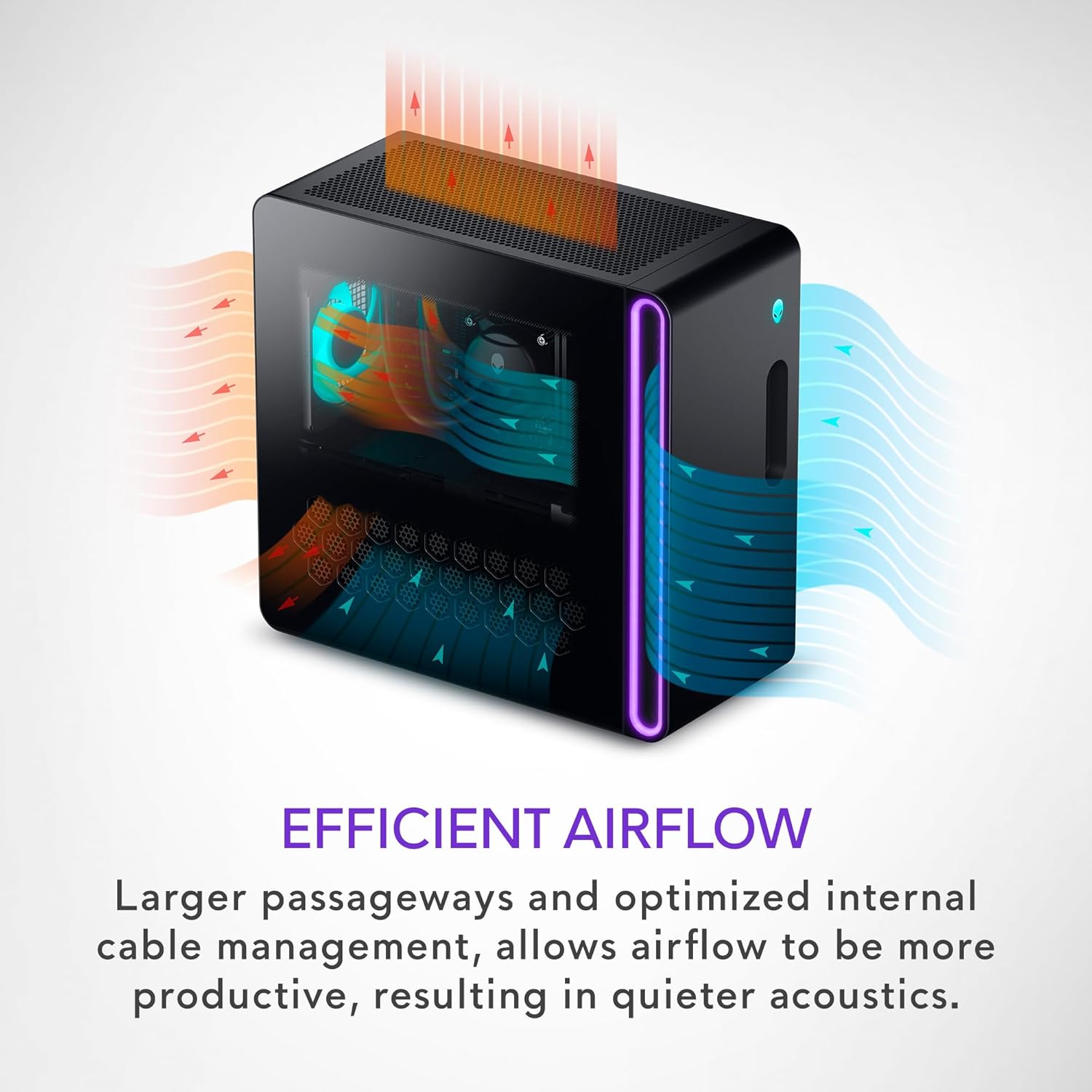 Alienware Aurora R16 Liquid Cooled Gaming Desktop - Intel Core i9-14900F Processor, 32GB DDR5 RAM, 1TB SSD + 1TB HDD, NVIDIA GeForce RTX 4070 SUPER 12GB GDDR6X, Windows 11 Home, Onsite Service - Black - Image 3