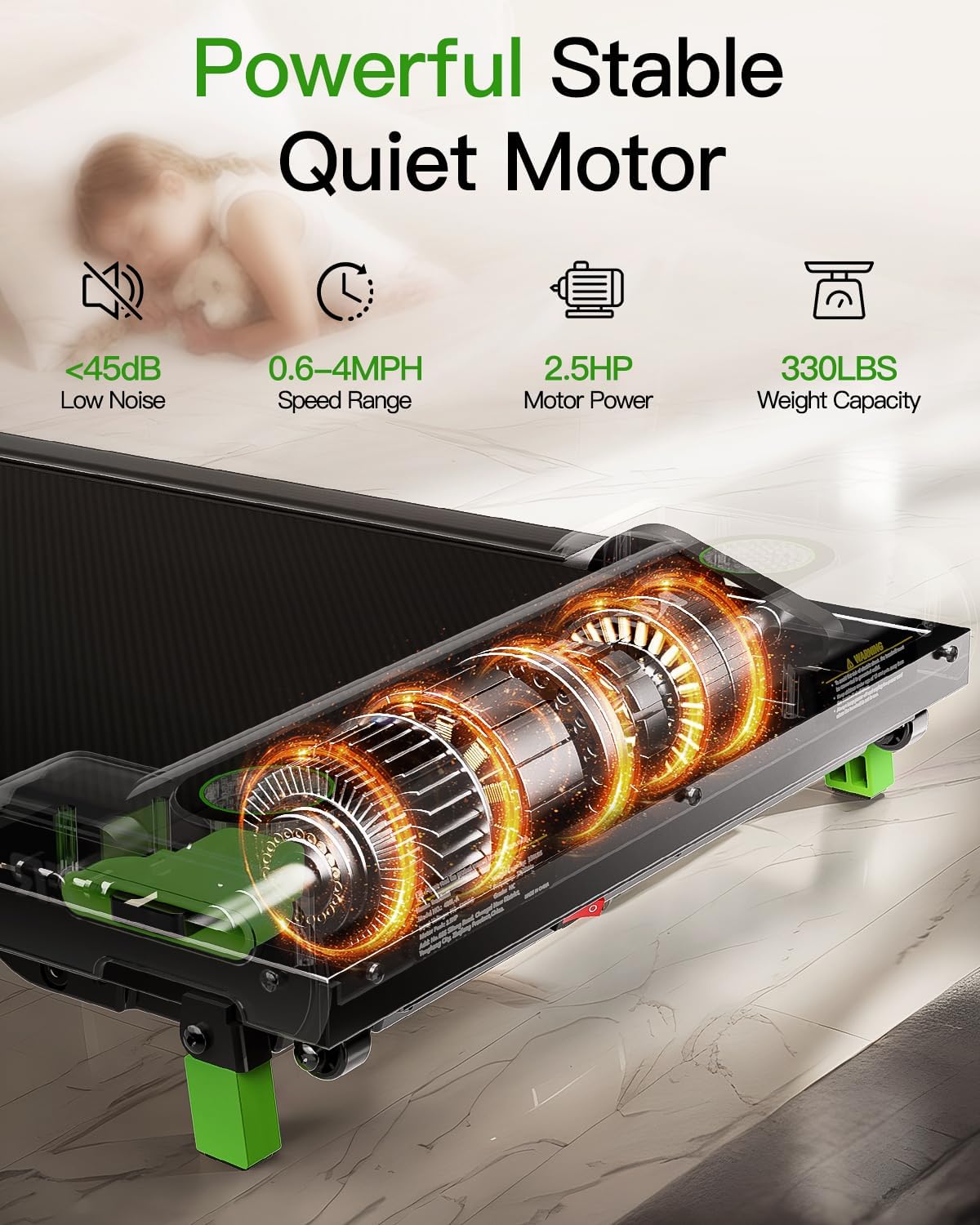 Walking Pad with Incline, Akluer Incline Treadmills for Home, 2.5 HP Under Desk Treadmill Small with Remote Control, Walking Pad Small Treadmill with LED Display - Image 5