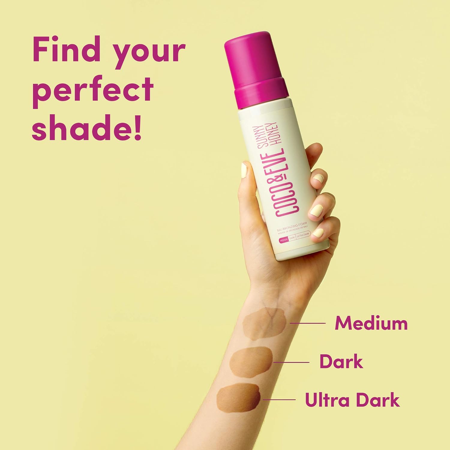 Coco & Eve Sunny Honey Bali Bronzing Self Tanner Mousse - (Medium) All Natural Sunless Tanning Mousse | Instant Self Tanning Lotion with Bronzer and Skin Moisturizer (6.7 fl oz) - Image 9