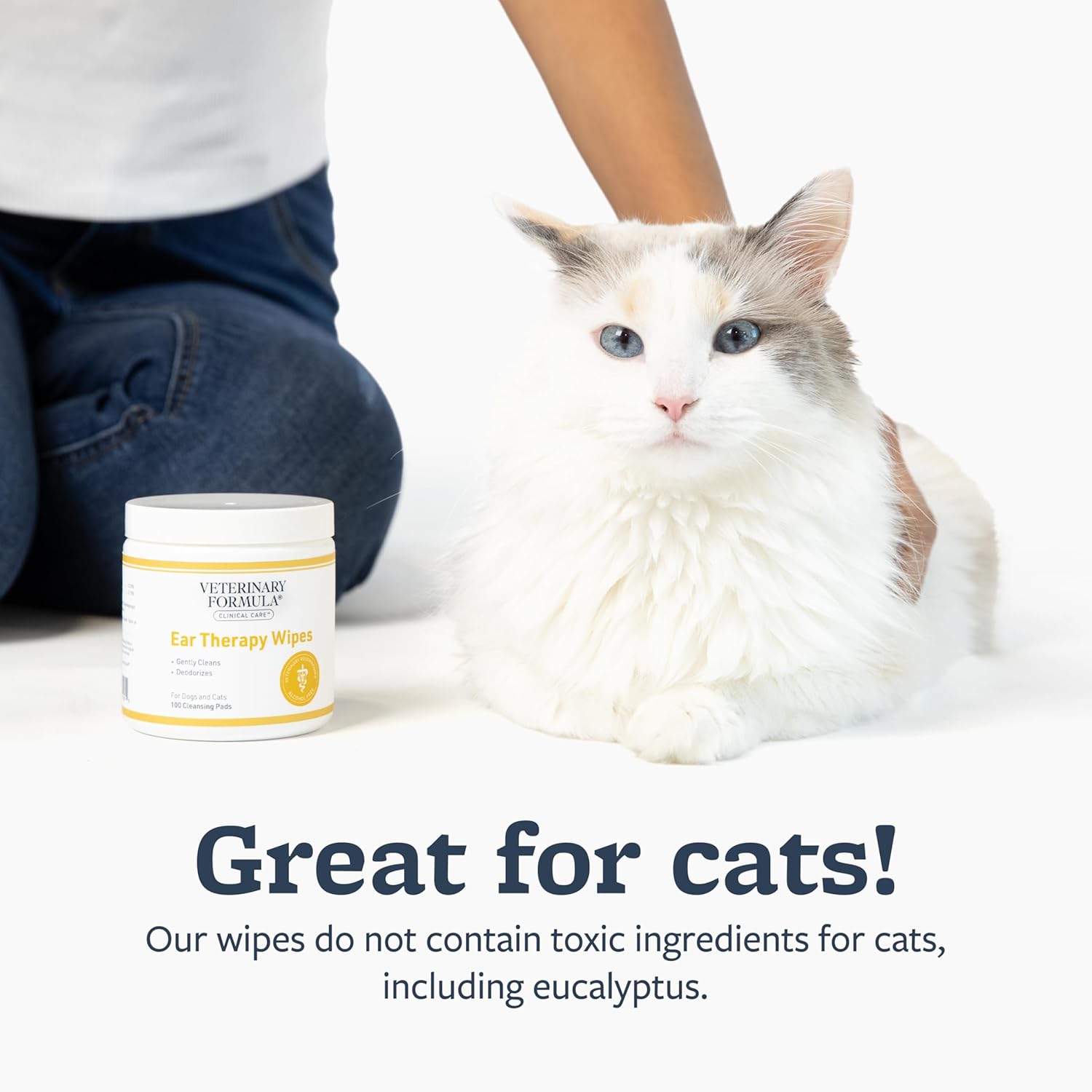 Veterinary Formula Clinical Care Ear Therapy Wipes, 100ct – Cat and Dog Ear Cleaner – Help Relieve Itchy Ears Quickly & Effectively Remove Dirt, Debris, and Foul Odor - Image 8