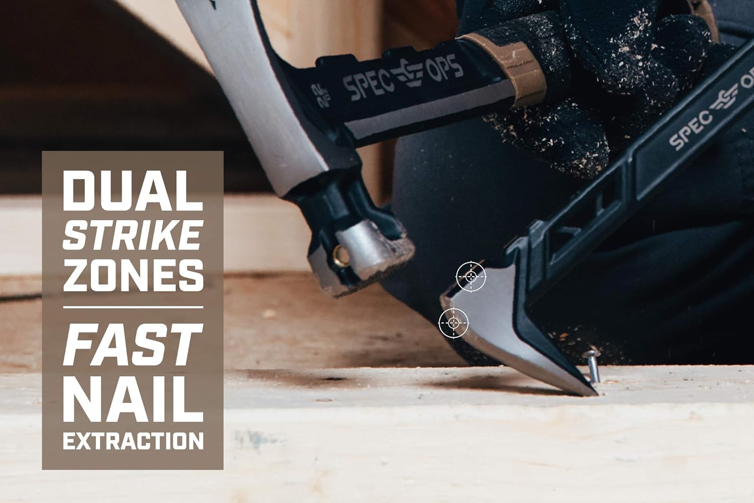 Spec Ops Tools 2-Piece Pry Bar Set, 10" Nail Puller Cats Paw Pry Bar, 9.5" Trim Bar, High-Carbon Steel, 3% Donated to Veterans - Image 5