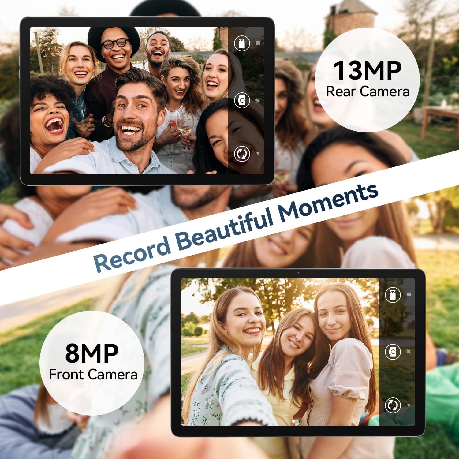 Tablet 2025 Latest Android Tablet 10 inch, Octa-Core 5G WiFi Tablet with Keyboard, 128GB + 8GB + 1TB Expandable Storage, Large Touch-Screen Tablet, 13MP Dual Camera/Bluetooth/GPS/HD Display/Mouse/Case - Image 8