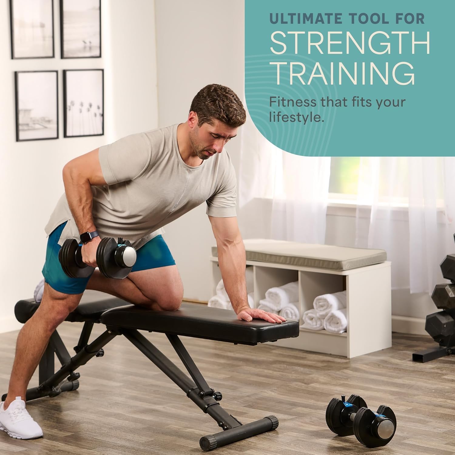 Lifepro Adjustable Dumbbells Set/Single - 15lb 43lb 55lb 25 lb Dumbbell Sets with Rack - Quick Adjust, Secure Grip weights dumbbells set - Compact Hand Weights for Women/Men at Home Gym - Image 8