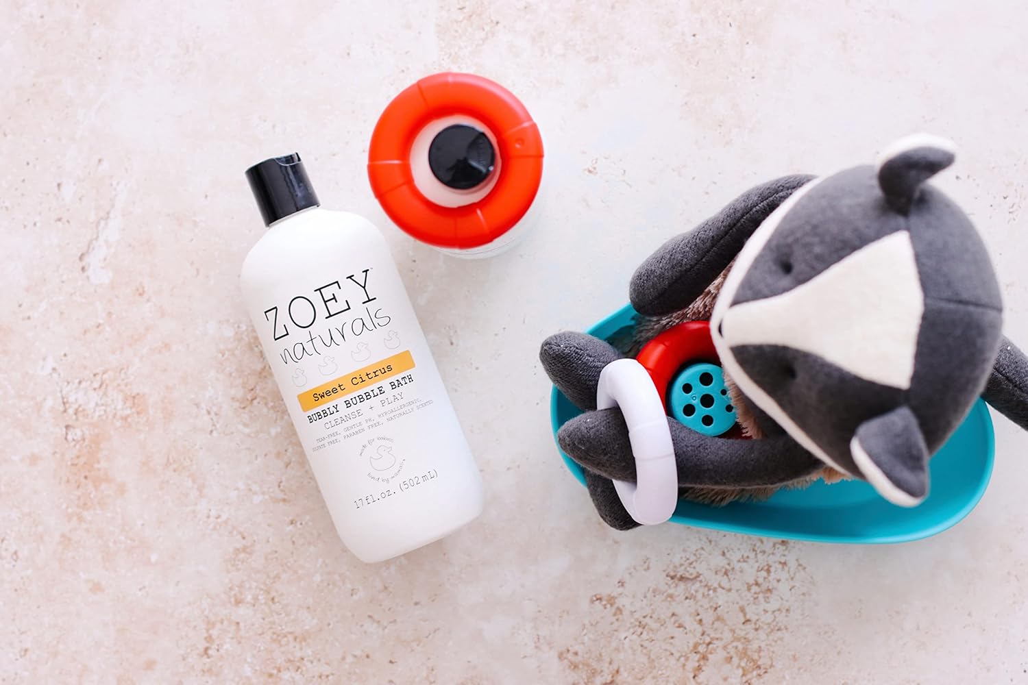 Zoey Naturals - Sweet Citrus Bubble Bath for Kids & Babies - Organic Tear-Free, Non-Toxic Toddler Soap with Moisturizing Aloe & Avocado Oil - Long Lasting Bubbles - Made in USA, 17 oz - Image 6