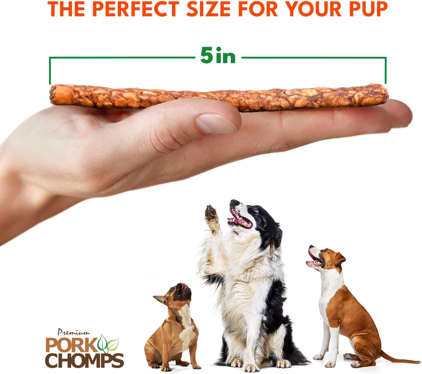 Pork Chomps Dog Chews, 5-inch Munchy Sticks, Assorted Flavors, 50 Count (Pack of 1) - Image 5