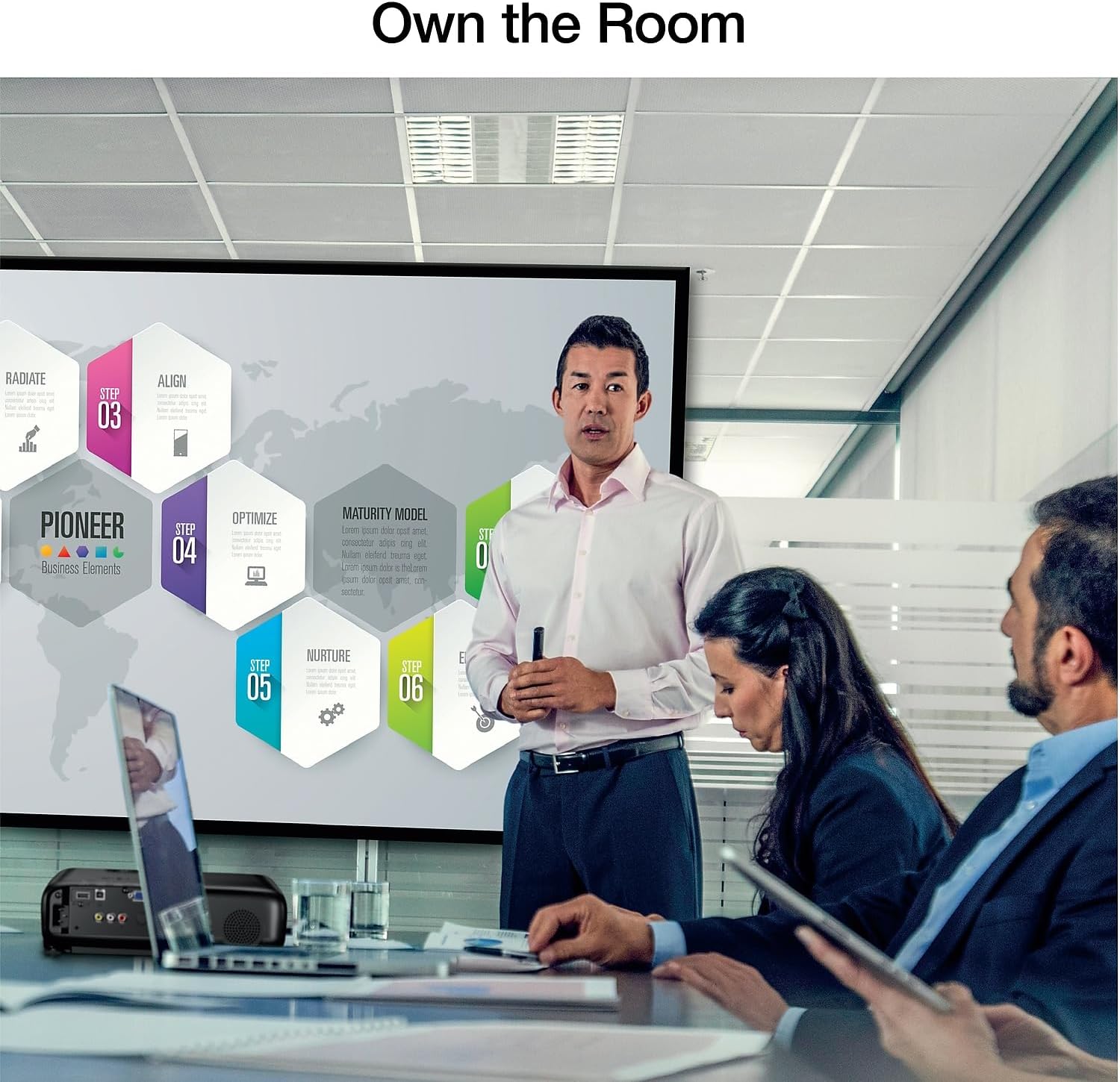 Epson Pro EX9240 3-Chip 3LCD Full HD 1080p Wireless Projector, 4,000 Lumens Color Brightness, 4,000 Lumens White Brightness, Miracast, 2 HDMI Ports, Built-in Speaker, 16,000:1 Contrast Ratio - Image 7