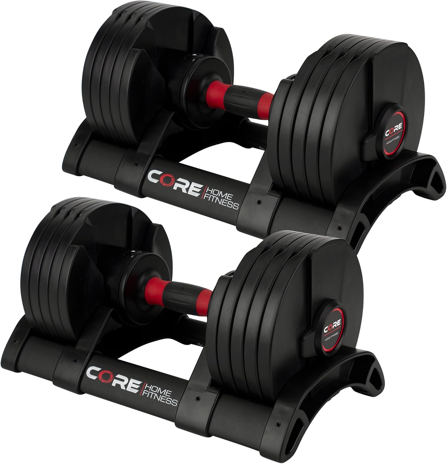 Core Fitness® Adjustable Dumbbell Weight Set by Affordable Dumbbells - Space Saver - Dumbbells for Your Home - Image 2