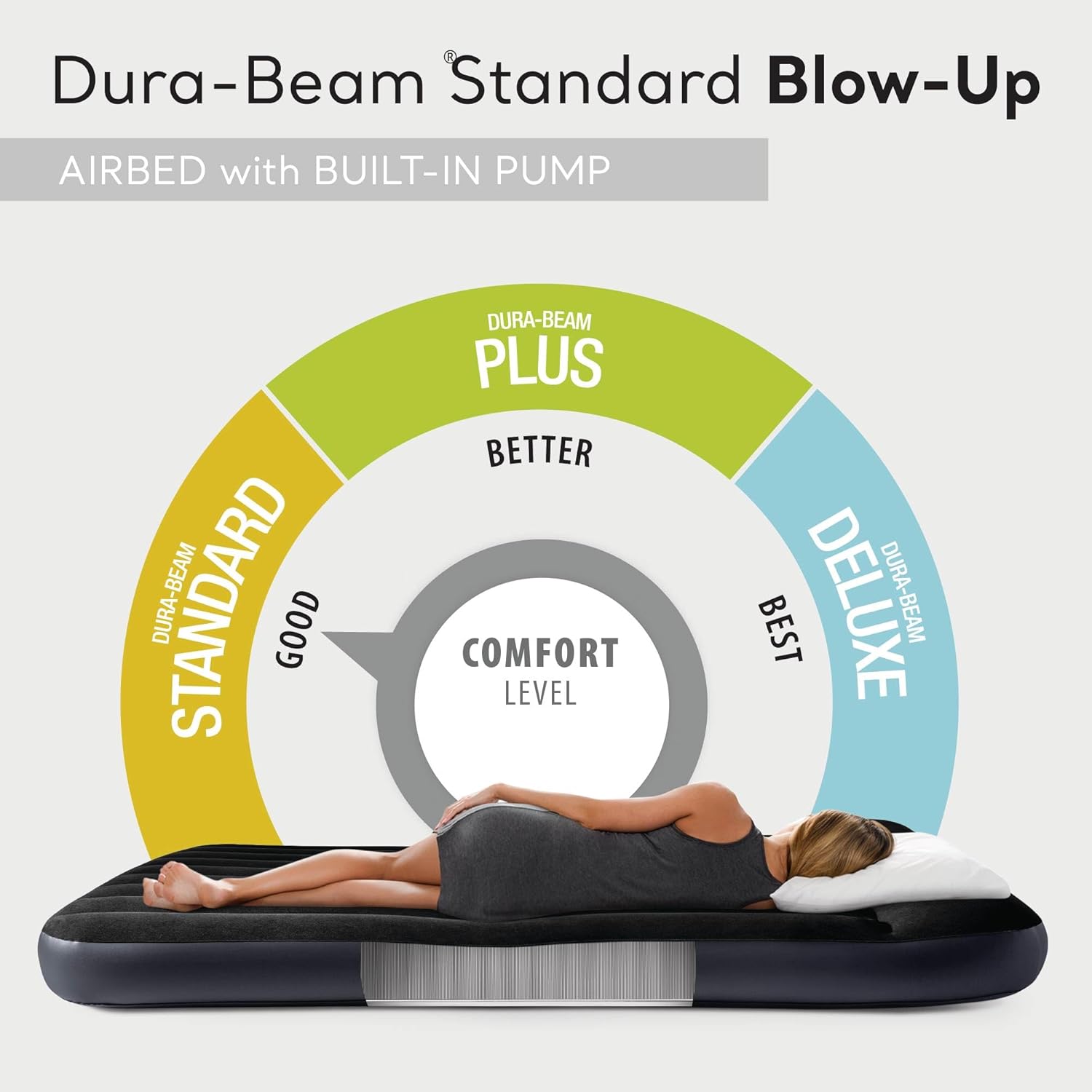 Intex Dura-Beam Standard Pillow Rest Classic Air Mattress Series with Internal Pump - Image 4