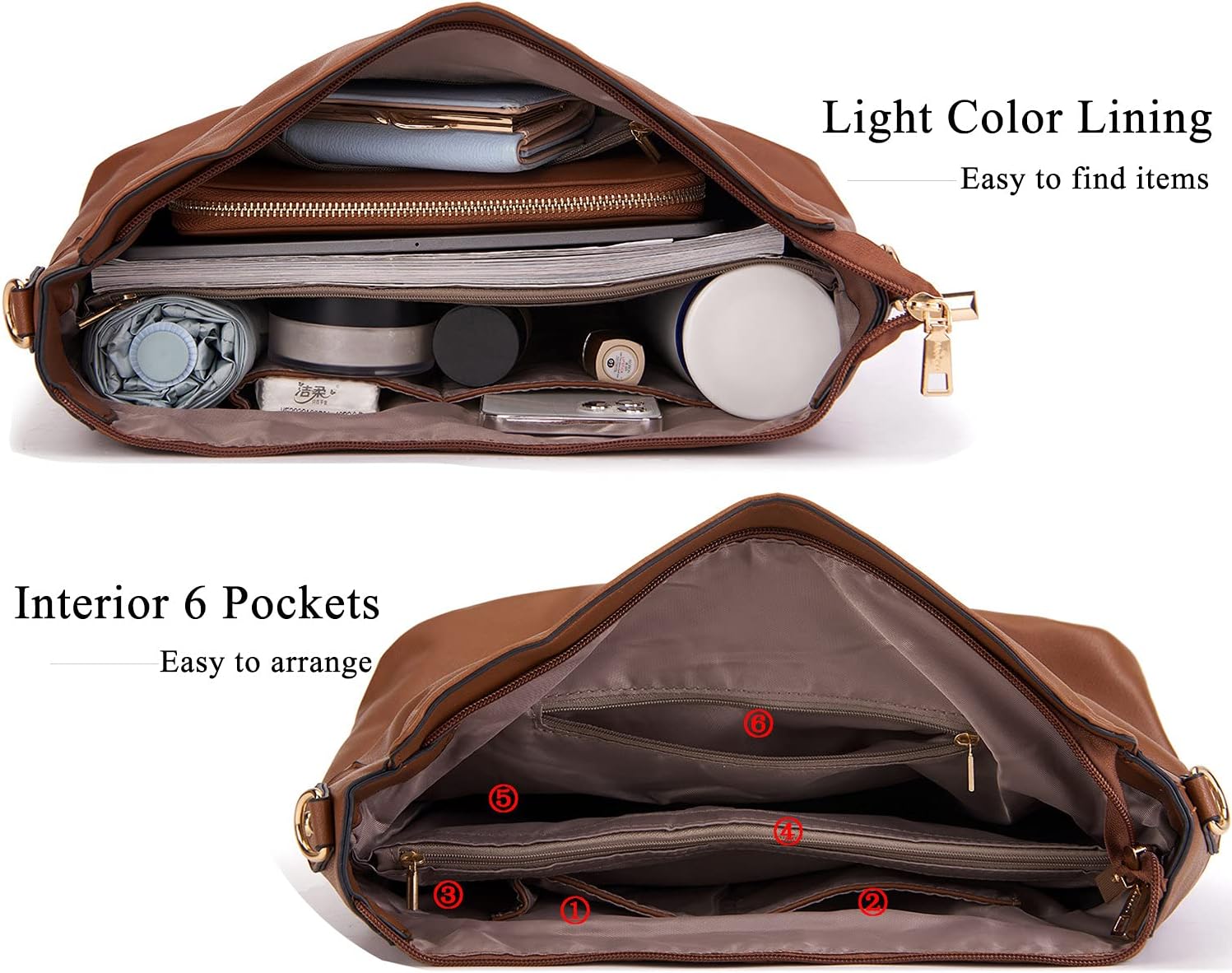 Large Crossbody Bags Ladies Shoulder Handbags Purse and Wallet Set for Women Totes Hobo Purses - Image 7